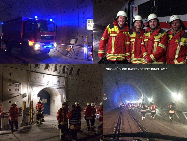 Großübung Katzenbergtunnel 2015